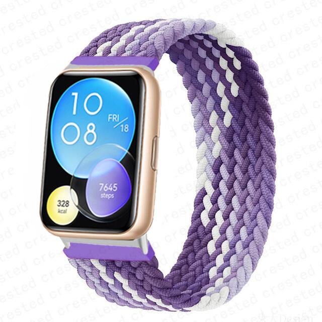 Эластичный нейлоновый ремешок без пряжки для Huawei Watch Fit 2 Sport, плетеный ремешок, наручные аксессуары для умных часов Huawei Fit 2 Watch