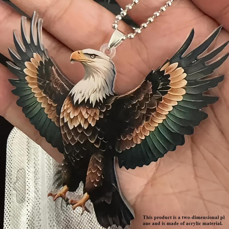 Eagle of Struggle 2D Белый Орел Плоский Акриловый Автомобильный Подвесной Украшение Дома Подвесной Украшение Сумки и Брелока, Автозапчасти Eagle
