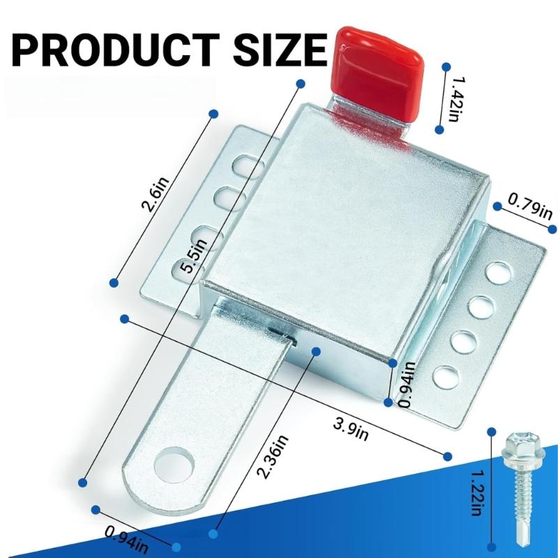 Нержавеющий замок безопасности для гаражных ворот, стальной болт большого сечения с ПВХ-ручкой, простая установка для усиления защиты