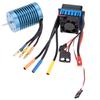 3650 4370KV 4P Aluminum Alloy Sensorless Brushless Motor with 45A Brushless ESC (Electric Speed Controller) for 1/10 RC Off-Road Car