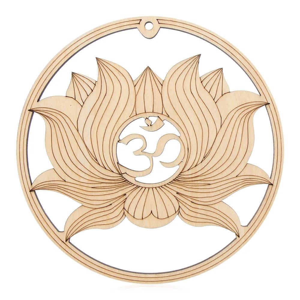 14cm/30.5cm Flower of Life Energy Mat Laser Cut Wooden Crafts Wall Sign Art Home Decor Handmade Coasters Geometry Ornament