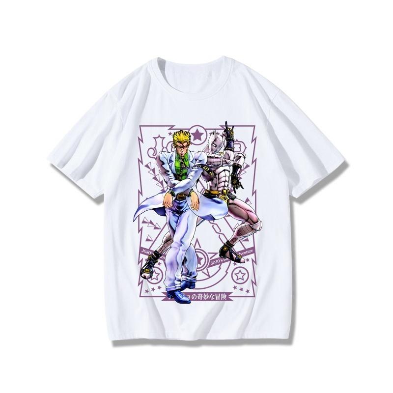 JoJos Bizarre Adventure Animation Derivatives TShirt Jotaro Kujo Star Platinum Kira Yoshikage Printing Mens and Womens Tops