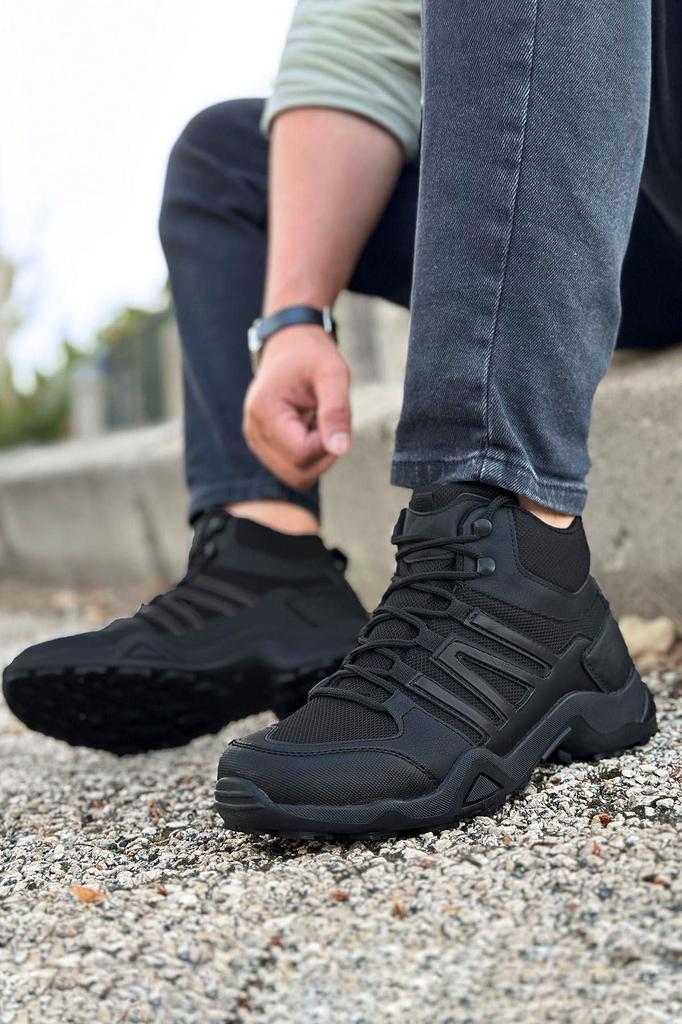 Men's Modern Stylish Fashion Black Outdoor Trekking Men's Sports Boots