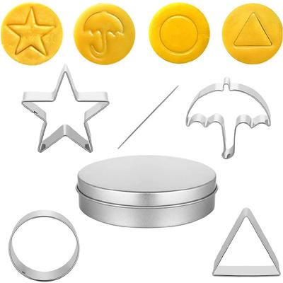 Новые 6 шт. Инструменты для изготовления корейской сахарной конфеты, Формочки для печенья из нержавеющей стали, Форма для печенья