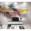 Современные легкие роскошные золотые перья фреска ручная роспись скандинавские обои гостиная спальня фон стена 3d обои