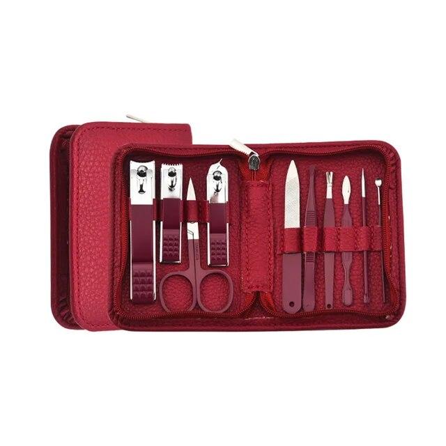 Рождественский подарок, маникюрный набор, набор из 22 предметов, кусачки для ногтей, ножницы для омертвевшей кожи, инструменты для ухода за лицом, профессиональный набор для педикюра, домашние путешествия