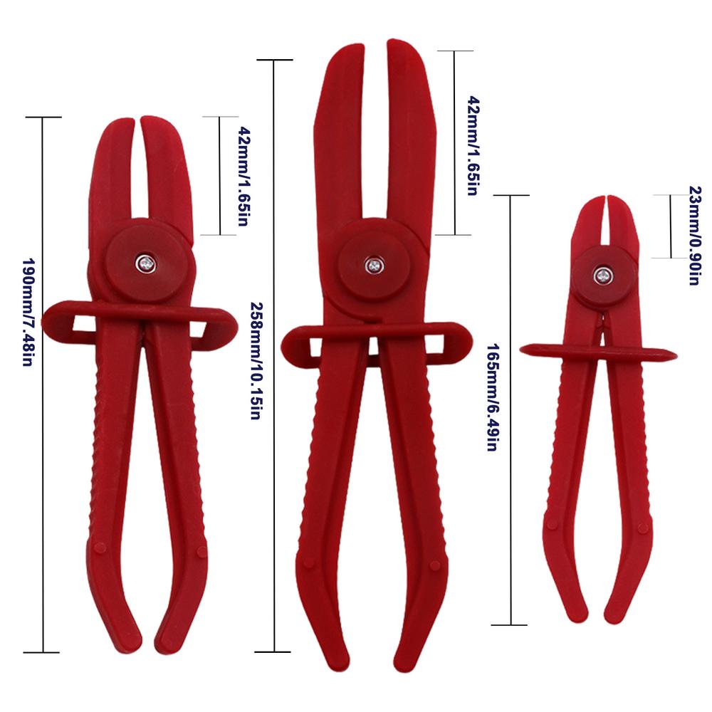 Набор из 3 инструментов для хомутов для шлангов, клещи для хомутов с красной линией, плоскогубцы для резки топливных шлангов, хомут для шланга, инструмент для герметизации труб