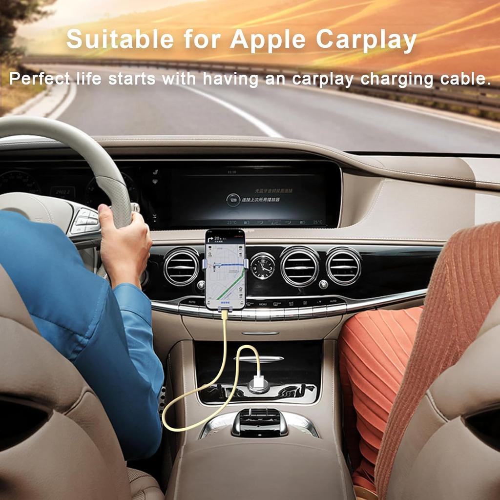 Зарядное устройство для iPhone, [Сертифицировано Apple MFi] 6 шт. Кабель Lightning 3/3/6/6/6/10 футов, Автомобильный кабель iPhone Carplay, Кабель для зарядки Lightning на USB для iPhone 14 13