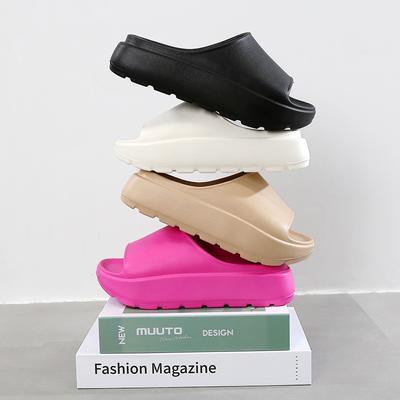 Летние Новые Женские Тапочки Пара Пляжные Тапочки Мягкая ЕВА Толстая Подошва Шлепанцы Обувь Платформа Плоский Каблук Тапочки Повседневные Сандалии