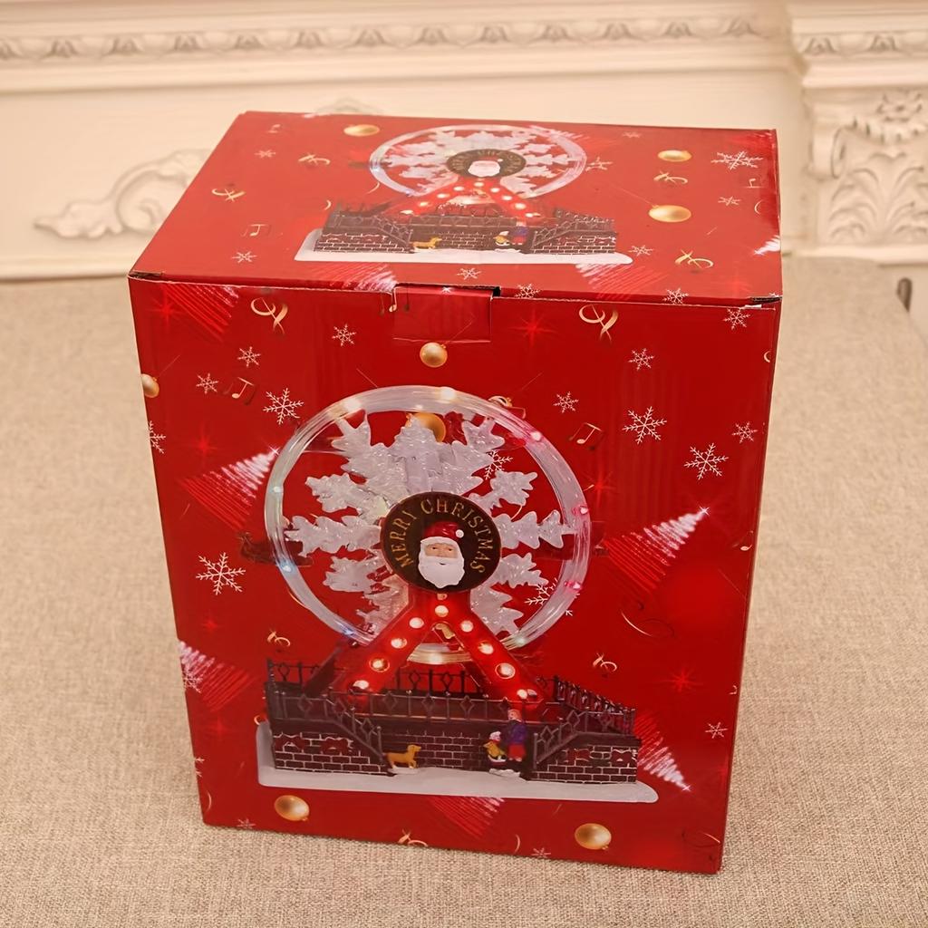 1pc Dreamy Rotating Glowing Ferris Wheel Music Box,Romantic Surprise for Christmas Tree,Creative Home Decor,Christmas Gift,Christmas Decorations Music