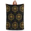 1 шт. Орнамент Fleur De Lis Зимние одеяла для взрослых Постельное белье Домашний интерьер Диван Колено