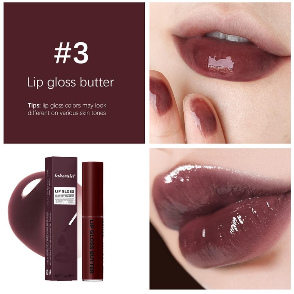 Lakerain Butter Light Lip Glaze Питательный зеркальный блеск для губ Стойкая цветная глазурь для губ Жидкость для окрашивания губ