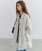 URAGO Hidden Button Half Trench Coat