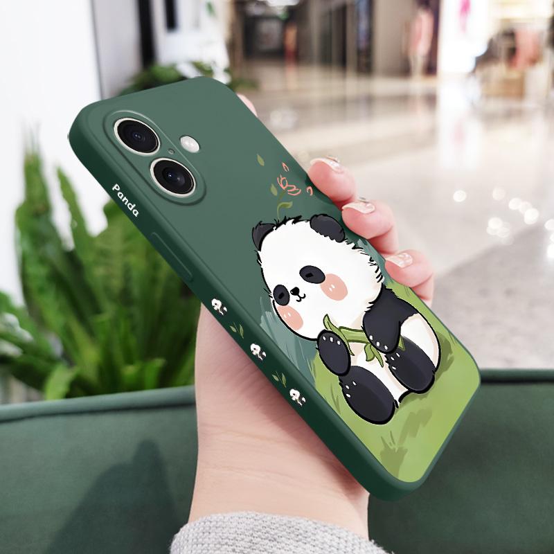 Чехол для телефона 'Малыш Панда' для iPhone 16 16e 15 14 13 12 11 X XR XS Plus Pro Max Mini Силиконовый чехол