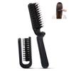 Волосы свиной щетины кожи головы легко носить с собой улучшает блеск волос и делает их красивыми подходит для всех типов волос черная щетка, расческа, массаж, складная, антистатическая,