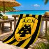 Aek Football Crest Beach Towel, Quick-drying, Easy to Care for, Suitable for Both Fitness and Beach Vacations,Sports Essential
