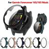 Tempered Glass+Case for Garmin Forerunner 165 PC Hard Screen Protector All-around Bumper Cover for Garmin 165 Music