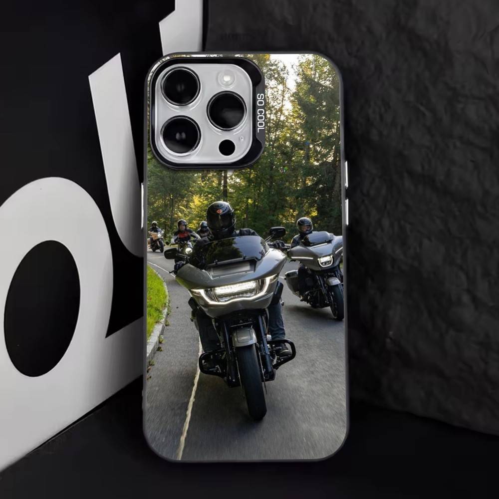 Street Glide Чехол для телефона для iPhone 17,16,15,14,13,12,11 Plus,Pro Max,XS,Разноцветный Серебристый Черный Чехол