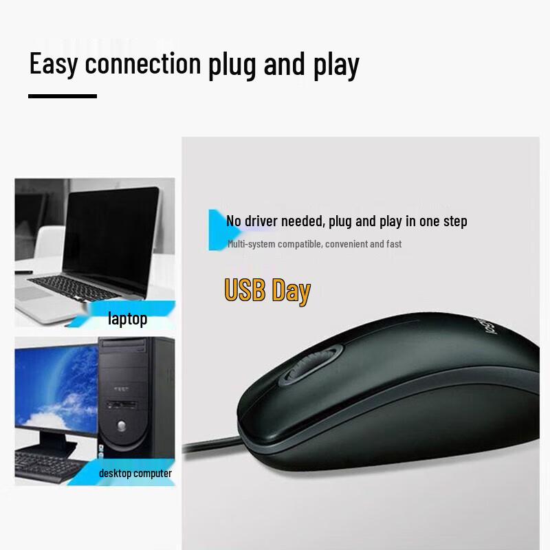 Logitech M91P Проводная офисная мышь