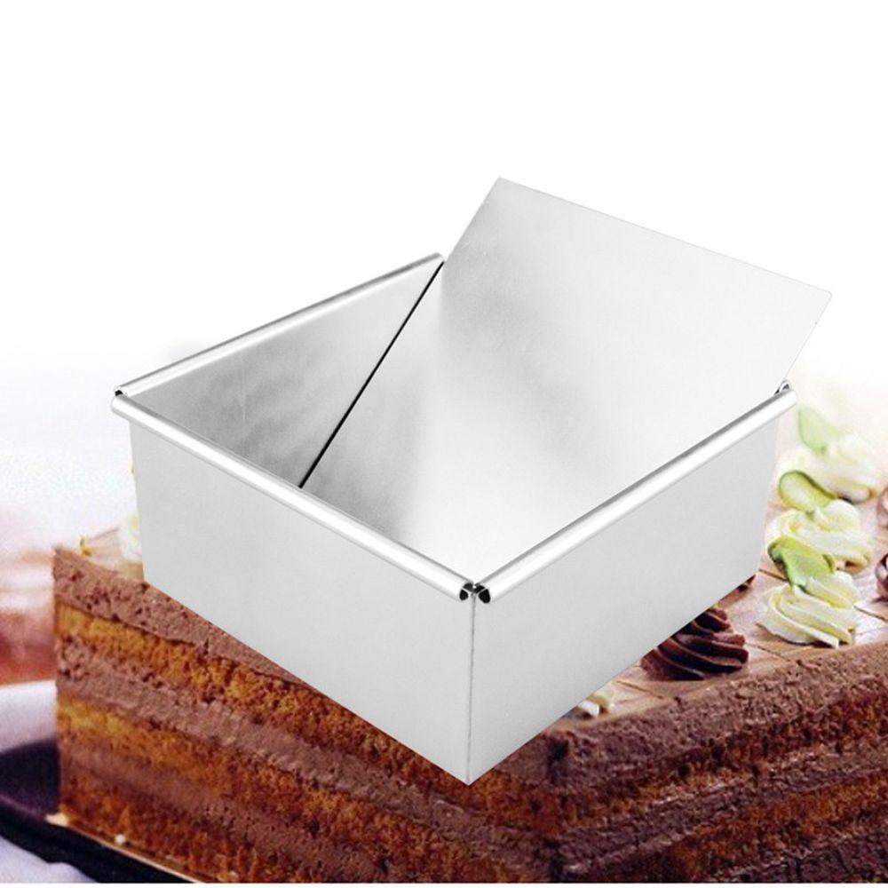 Алюминий для торта DIY Анодированное съемное дно Квадратные формы для торта Форма для выпечки Противень Форма для тоста/хлеба