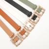 Women's belt alloy inlaid rhinestone pin buckle with dress decorative belt elegant versatile niche pu belt
