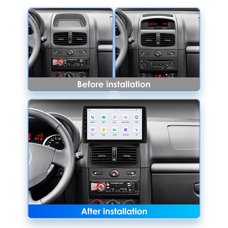 Hizpo Android 13 Автомобильное радио для Renault Clio 2 2000-2012 беспроводной CarPlay Android Auto 2din автомобильный интеллектуальный экран Bluetooth Автомагнитола DVR Cam RDS FM