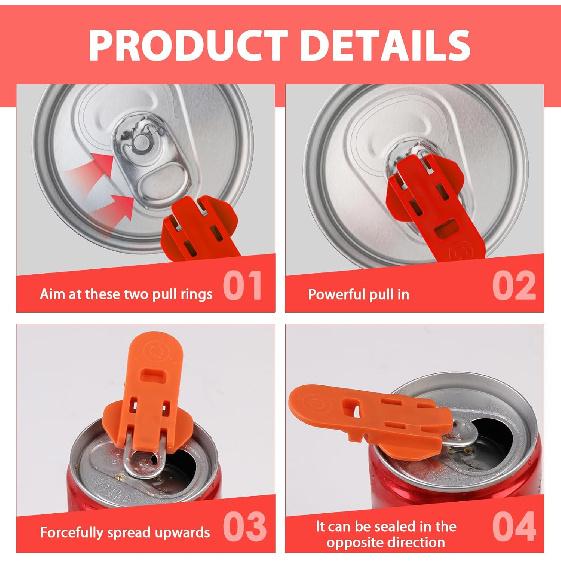 Easy Tab Opener and Drink Protector Set, Soda Can Opener Complete Cover Beverage Barricade Pop Can Lids Leakproof Protector for Covers Parties BBQ