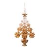 Gold Semi-Transparent Gradient Snowflake Christmas Tree Ornament for Holiday Hanging Decor