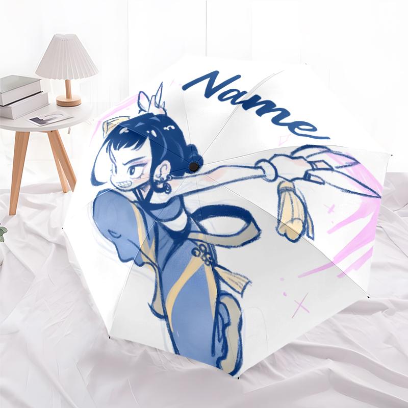 Personalized Name K-KPop Demon Hunters Print Umbrella - Automatic Open/Close, Eight-Rib Durable Frame, Automatic Folding Umbrella