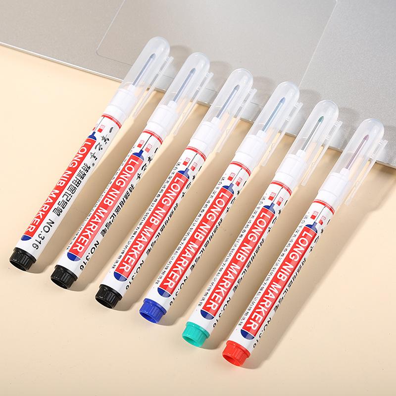 Новые маркеры с длинным наконечником для глубоких отверстий 20 мм, перфоратор для металла, водостойкий, для ванной комнаты, деревообработки, декора, многоцелевой