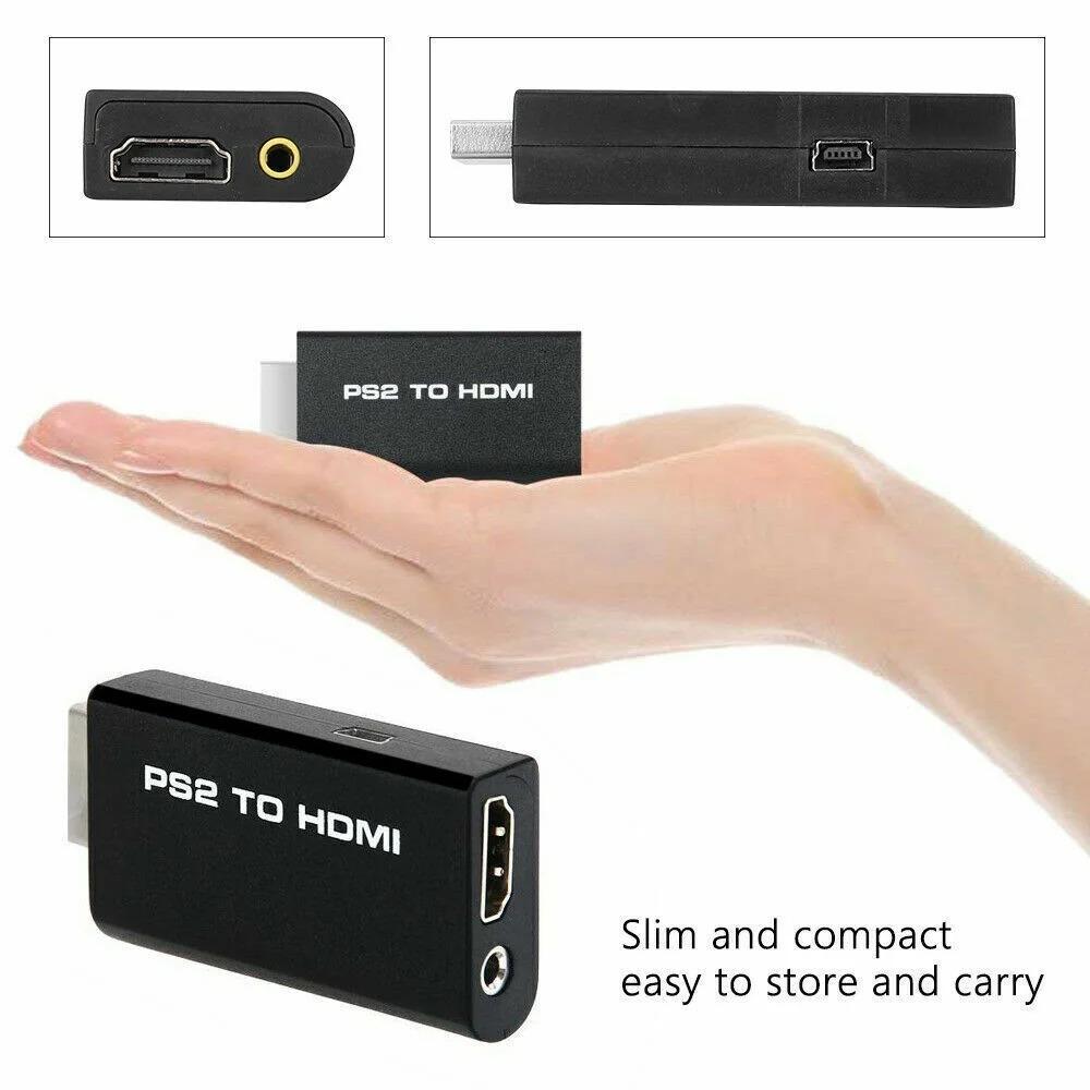 Адаптер-конвертер PS2 - HDMI, M209 - поддерживает все режимы отображения PlayStation 2, аудиовыход 3,5 мм, Plug and Play, питание по USB-кабелю