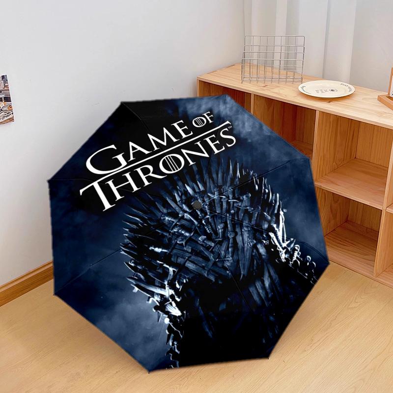 1 шт. Автоматический складной зонт - Мультяшный узор, Портативная и складная конструкция с 19 спицами, Подарки на Рождество и День рождения