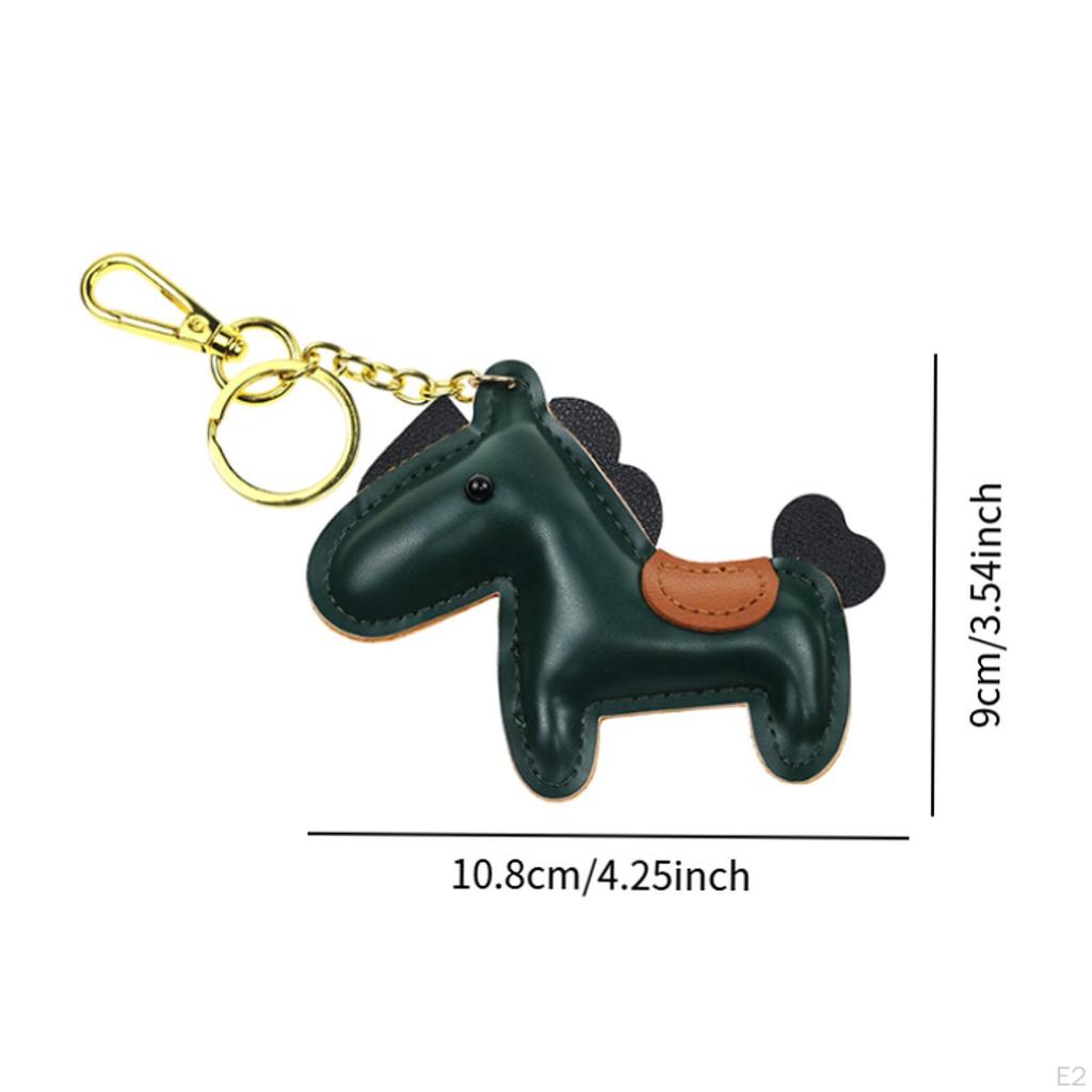 Брелок в виде лошади, украшение для брелка, многофункциональный, кожаный очаровательный брелок в виде животного