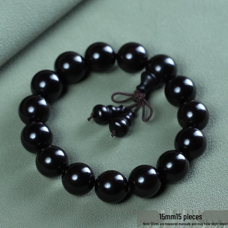 Фиолетовые и черные буддийские четки из сандалового дерева для женщин – Деревянный браслет со старинными украшениями Вэньвань