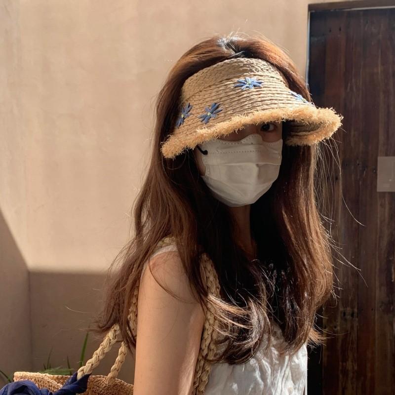 Straw Sunscreen Cap Hat Lightweight Headband Style Breathable Protection Uv