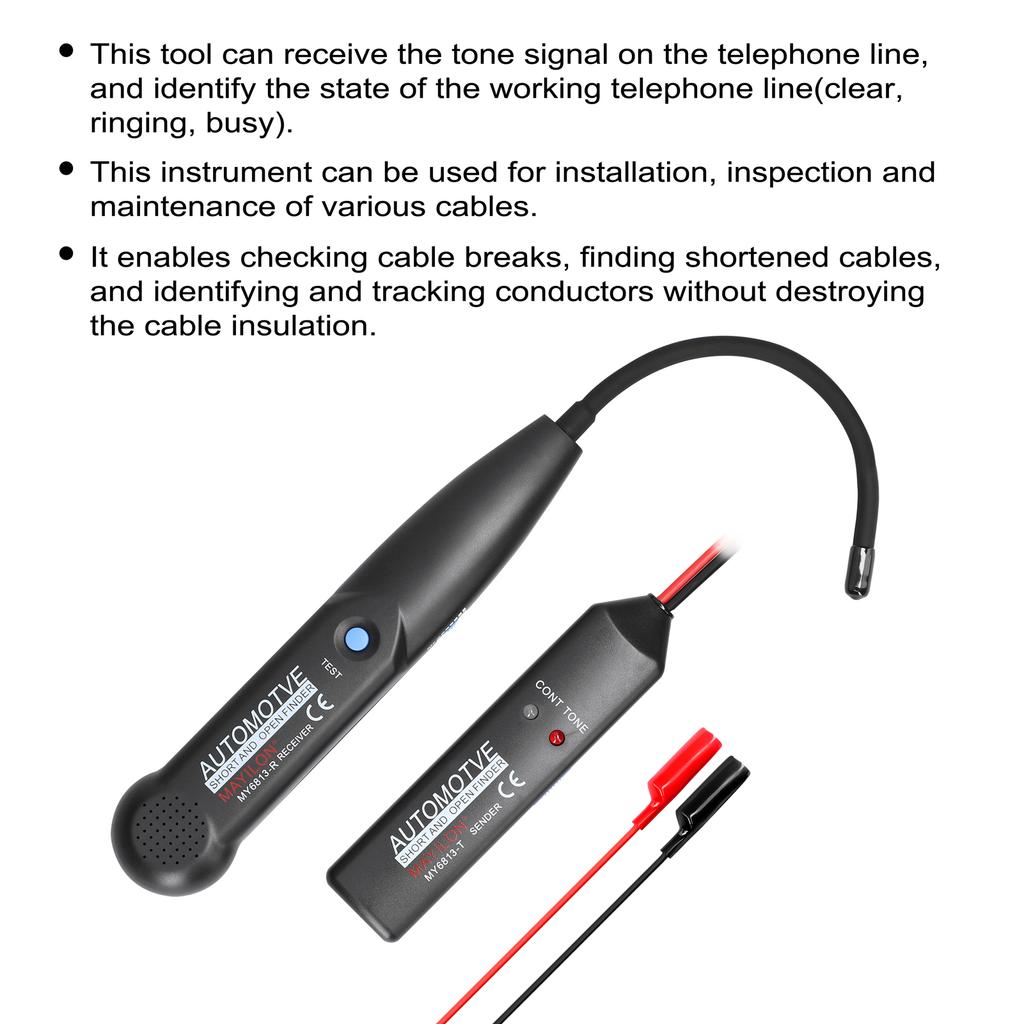 Автомобильный тестер коротких обрывов цепи, трекеры проводов с зондом, кабель постоянного тока 42 В