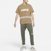 Nike Футболки мужские Цвет коричневый с водорослями Круглый вырез Умеренный прямой крой DB3605-303