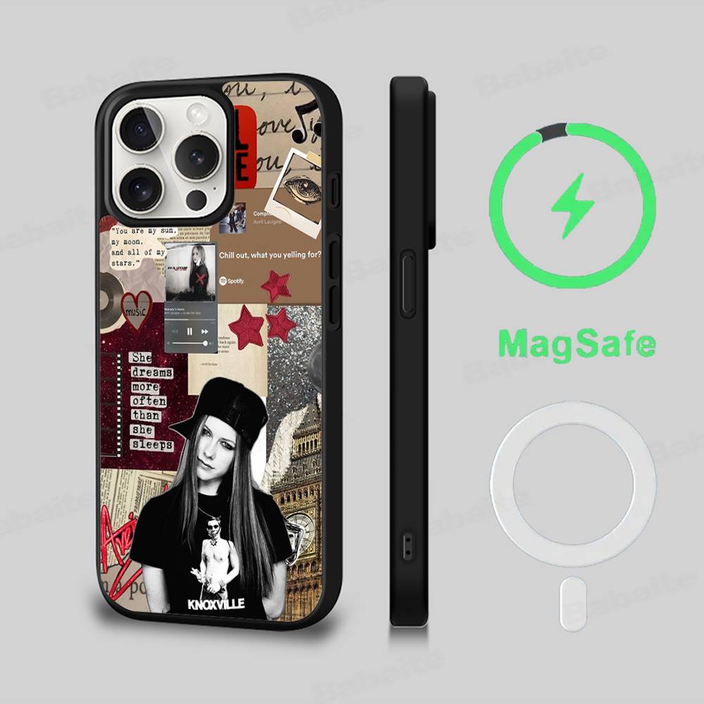 A-Avril Ramona Lavigne Phone Case Magnetic Case For IPhone 16 14 13 12 11 15 Pro Max Plus For Magsafe Wireless Charge Cover