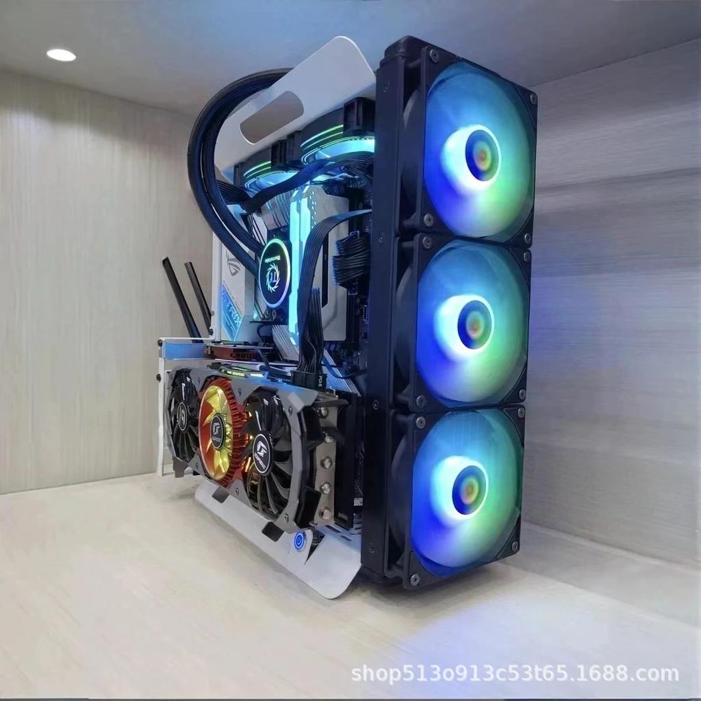 Открытый корпус 0/360 Водяное и воздушное охлаждение ATX/matx Стойка вертикальная установка видеокарты компьютерный корпус малого размера