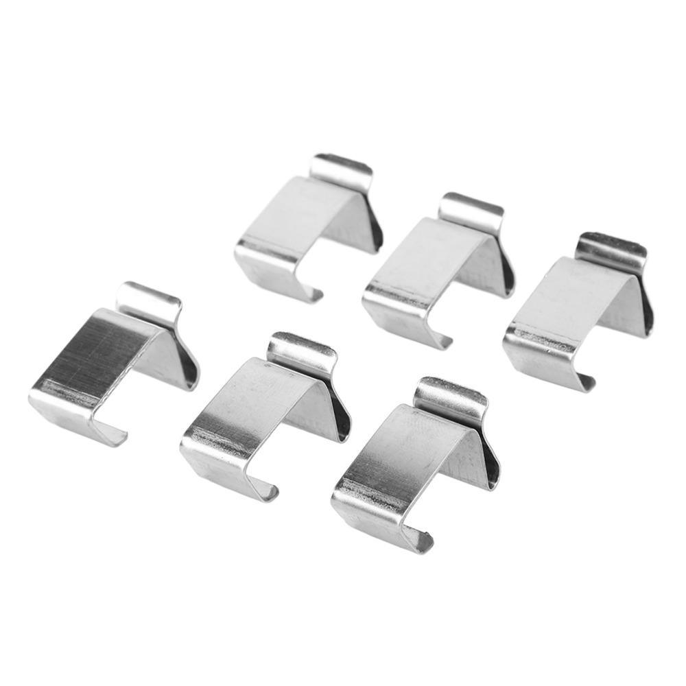 50pcs Stainless Steel Gutter Hooks 0.9x0.6in/0.8x0.6in Outdoor Light Clips Home Decoration