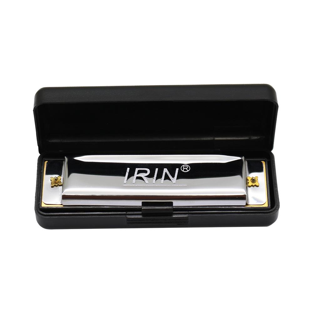 IRIN 10-Hole 20-Reed C Key Harmonica with Engraved Logo for Kids and Students