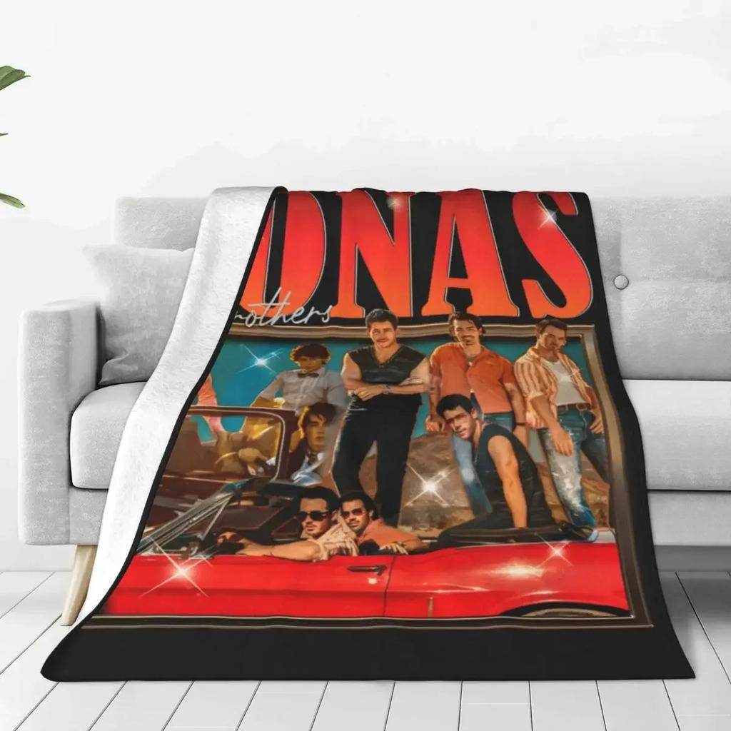 Одеяло Jonas Music Group Brothers, фланелевое одеяло для кемпинга, супер мягкое покрывало для спальни на заказ, идея подарка своими руками