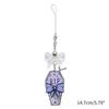 Bowknot Purple Coffin Hanging Pendant Sweet Phone Strap Bag Decoration Portable Hanging Lanyard Gift for Girls Women