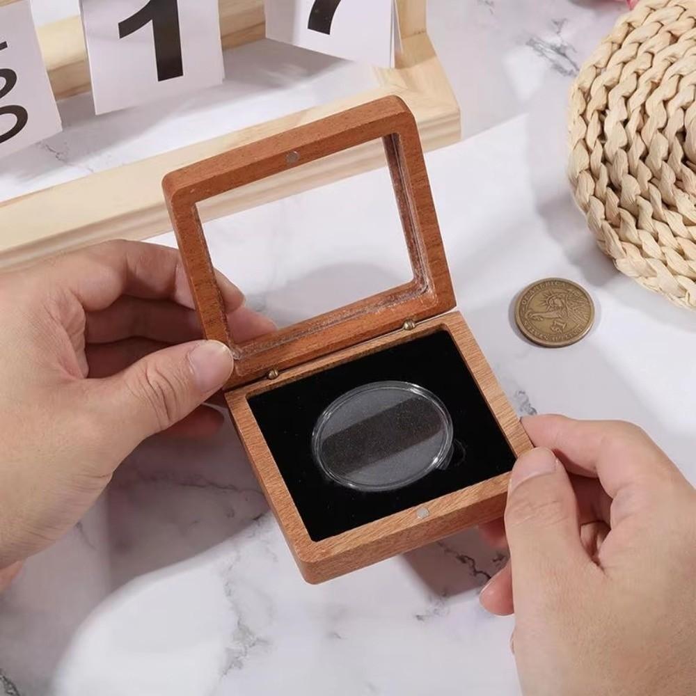 Silver Coin Ancient Coin Collection Box Black/White Window Box  Gift Box