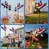 Solar Eagle Garden Stake American with Lantern, 250th Anniversary Yard Art Stake, 4th Outdoor of July Metal Decoration for Lawn Patio Porch