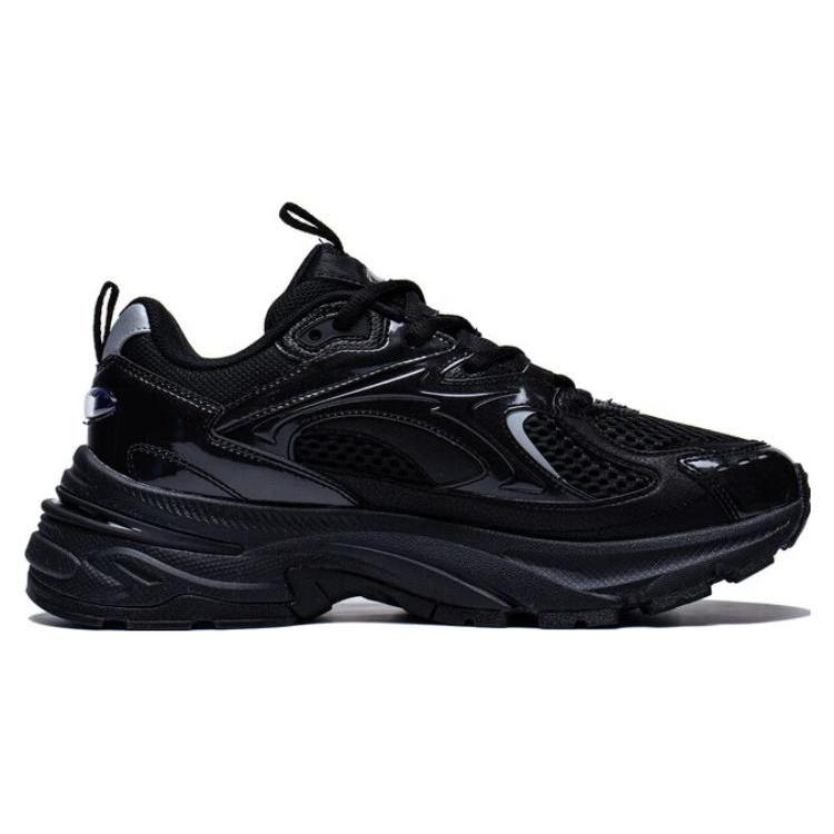 Li Ning Aurora 2K Удобная амортизация, Износостойкие Низкие Повседневные Кроссовки Женские Черные AGCT108-2