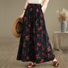 Women's Fashion Yamamoto Pants Thin Loose Printed Wide Leg Pants Skirt Summer