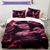 3pcs nezouko5 Design Cover Set - HD Printed Bedding with 1 Cover and 2 Pillowcases - Perfect for Home and Dorm Decor