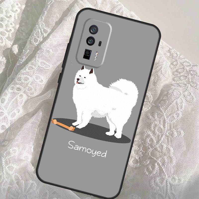 Мультяшный чехол с собакой Самоед для Xiaomi 13T 14T Pro 12T 11T 13 14 Ultra POCO X6 Pro M6 X3 X5 M5s F3 F5 F6