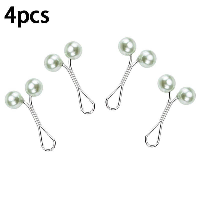 New U-Shaped Pearl Brooch Fixed Straps Anti Slip Scarf Pin DIY Sewing Multi-Purpose Scarf Adjuster Lady Fixed Pins